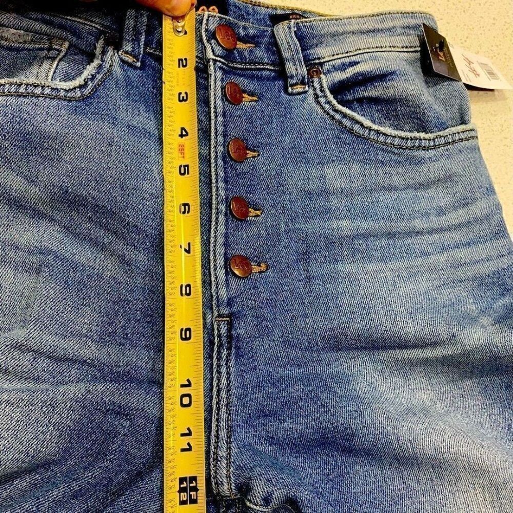 Lee Vintage Modern High Rise Flare Jeans 29x33 NWT Stretch Distressed Denim - Picture 10 of 12